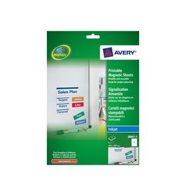 Avery Avery Magneetetiketten ft 210 x 297 mm, doos van 5 stuks