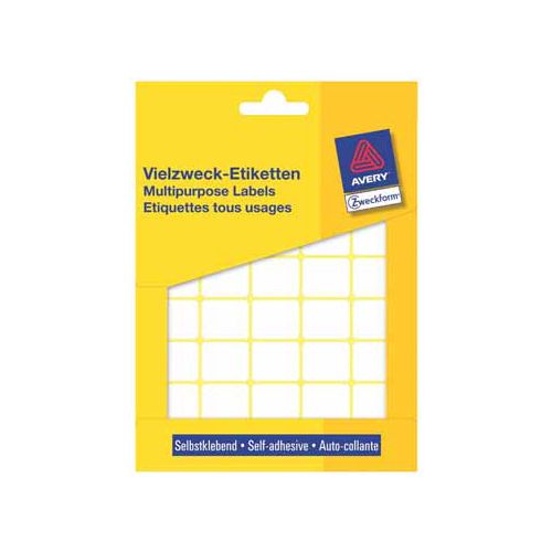 Avery Zweckform Avery Zweckform 3318 mini etiketten ft 22 x 18 mm (b x h), 1.200 etiketten, wit
