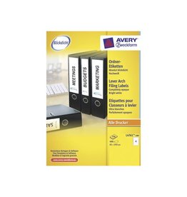 Avery Zweckform Avery Zweckform L4761-100 ordnerrugetiketten ft 19,2 x 6,1 cm (b x h), 400 etiketten, wit