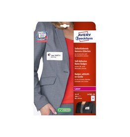 Avery Avery L4785-20 zelfklevende badge ft 80 x 50 mm, doos van 200 stuks, wit