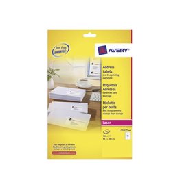 Avery Avery L7163, Adresetiketten, Laser, Ultragrip, wit, 40 vellen, 14 per vel, 99,1 x 38,1 mm