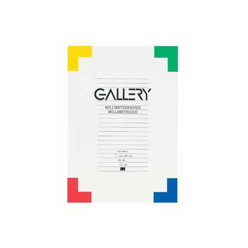 Gallery Gallery millimeterpapier, ft 29,7 x 42 cm (A3), blok van 50 vel