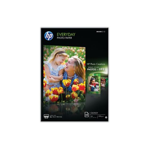HP HP Everyday fotopapier ft A4, 200 g, pak van 25 vel, glanzend