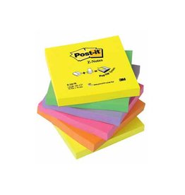Post-It Z-Notes Post-it Z-notes, 100 vel, ft 76 x 76 mm, neonkleuren, pak van 6 stuks