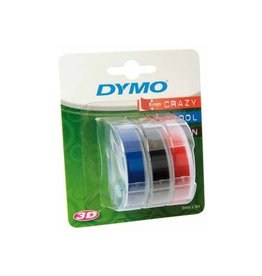 Dymo Dymo D3 tape 9mm, geassorteerde kleuren, blister van 3 stuks