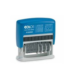 Colop Colop tekststempel Mini-Info Dater S 120/WD, met datum en 12 verschillende woorden, nederlands