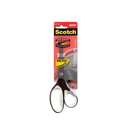 Scotch Scotch schaar Titan Non-stick, ft 20 cm, rechts, scherpe punt, titanium, zwart, blister van 1 stuk