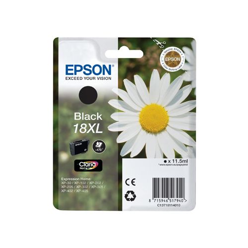 Epson Epson 18XL (C13T18114012) ink black 470 pages (original)