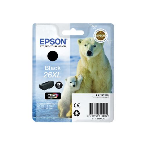 Epson Epson T26XL (C13T26214012) ink black 500 pages (original)