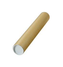 Merkloos Verzendkoker, ft 50 x 8 cm, bruin — levering per 10