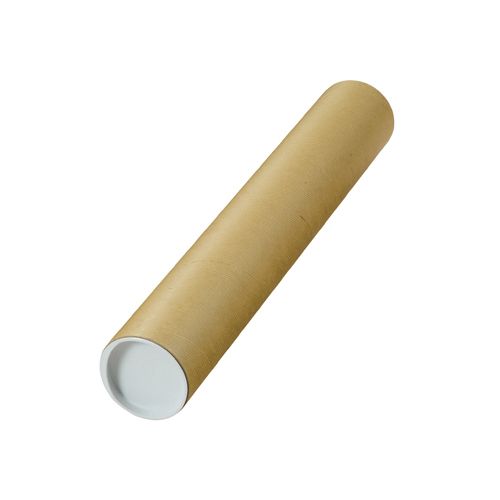 Merkloos Verzendkoker, ft 50 x 8 cm, bruin — levering per 10