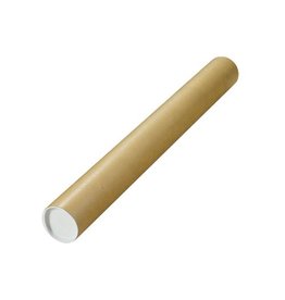Merkloos Verzendkoker, ft 75 x 8 cm, bruin — levering per 10