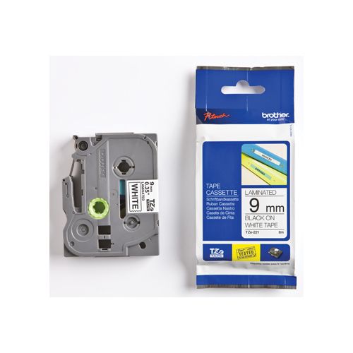 Brother Brother TZe tape voor P-Touch 9 mm, zwart op wit