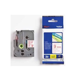 Brother Brother TZe tape voor P-Touch 9 mm, rood op wit