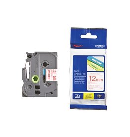 Brother Brother Tape Tze 12Mm Rood/Wit [1st]