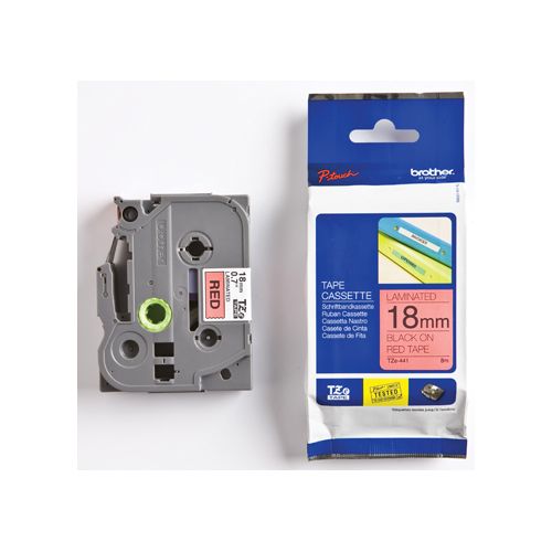 Brother Brother TZe tape voor P-Touch 18 mm, zwart op rood