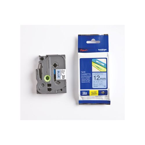 Brother Brother TZe tape voor P-Touch 12 mm, zwart op blauw