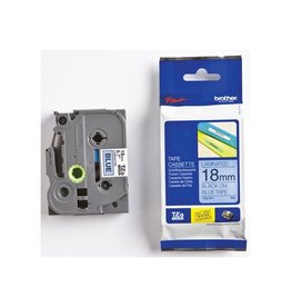 Brother Brother Tape Tze 18Mm Zw/Blauw [1st]