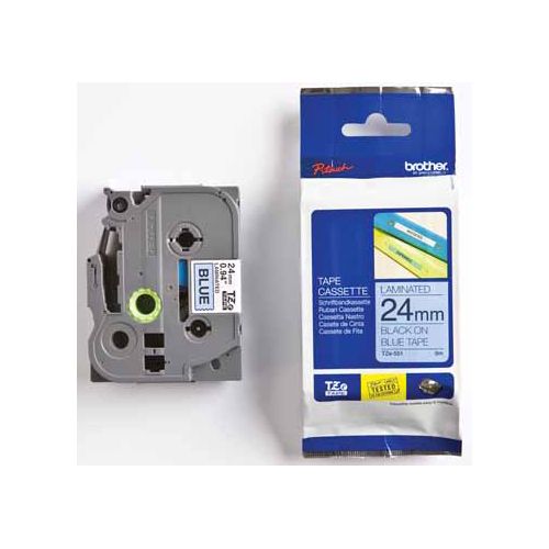 Brother Brother TZe tape voor P-Touch 24 mm, zwart op blauw