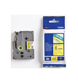 Brother Brother Tape Tze 6Mm Zw/Geel [1st]