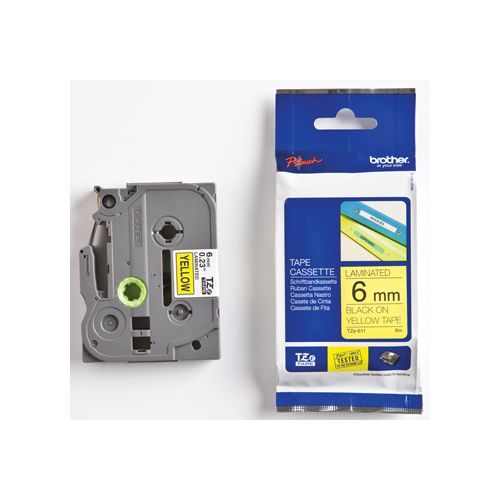 Brother Brother TZe tape voor P-Touch 6 mm, zwart op geel