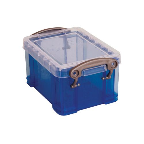 Really Useful Box Really Useful Box visitekaarthouder 0,3l, transparant blauw