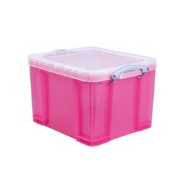 Really Useful Box Really Useful Box opbergdoos 35 liter, transparant, helroze