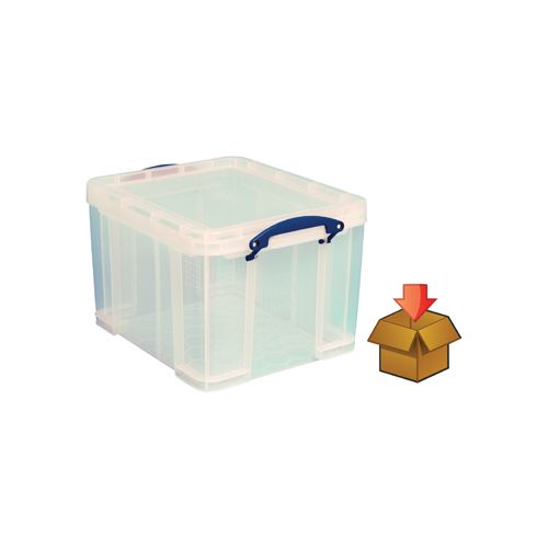 Really Useful Box Really Useful Box 35 liter, transparant, per stuk verpakt in karton
