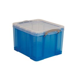 Really Useful Box Rub 35L Transparant Blauw [6st]