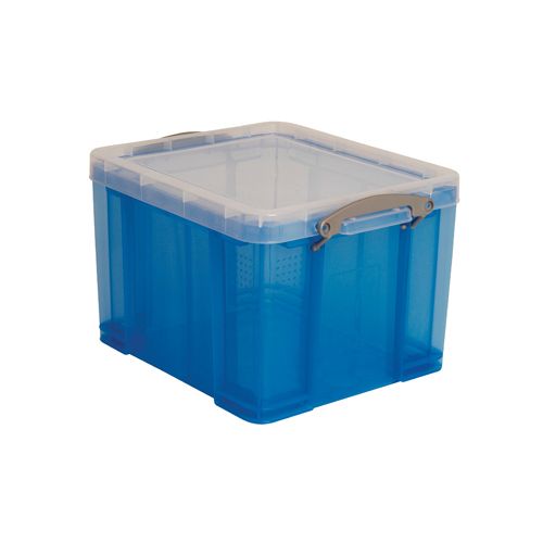 Really Useful Box Really Useful Box opbergdoos 35 liter, transparant, blauw