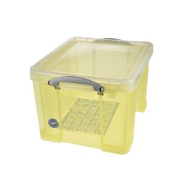 Really Useful Box Rub 35L Transparant Geel [6st]