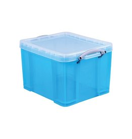 Really Useful Box Really Useful Box opbergdoos 35 liter, transparant helblauw