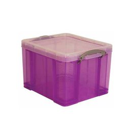 Really Useful Box Rub 35L Transparant Paars [6st]