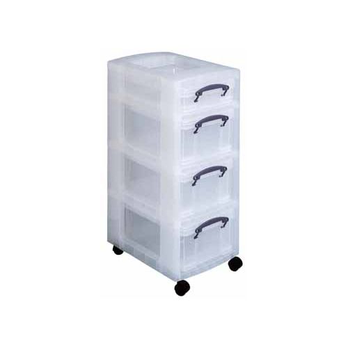 Really Useful Box Really Useful Box trolley met 4 opbergdozen