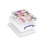 Really Useful Box Really Useful Box opbergdoos 4 liter met 2 dividers, transparant