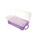 Really Useful Box Really Useful Box opbergdoos 4 liter met 2 dividers, transparant paars