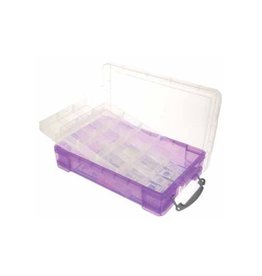 Really Useful Box Really Useful Box opbergdoos 4 liter met 2 dividers, transparant paars