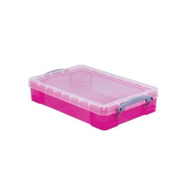 Really Useful Box Rub 4L Transparant Roze [1st]