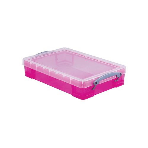 Really Useful Box Really Useful Box opbergdoos 4 liter, transparant roze