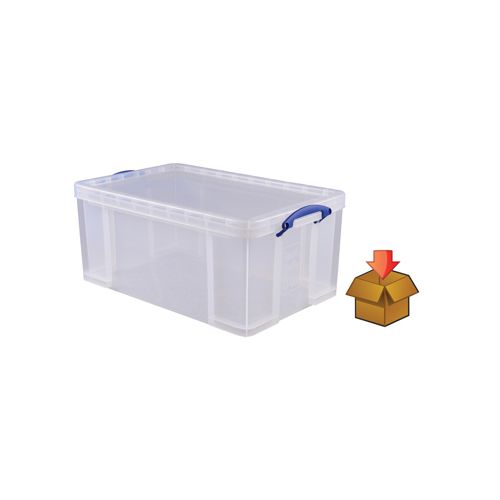 Really Useful Box Really Useful Box 64 liter, transparant, per stuk verpakt in karton