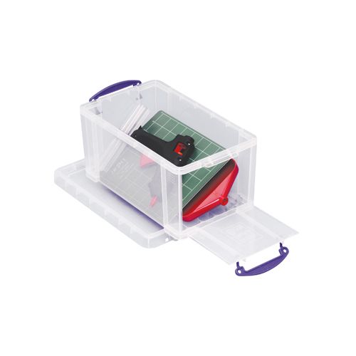 Really Useful Box Really Useful Box opbergdoos 8 liter met opening aan de voorkant, transparant