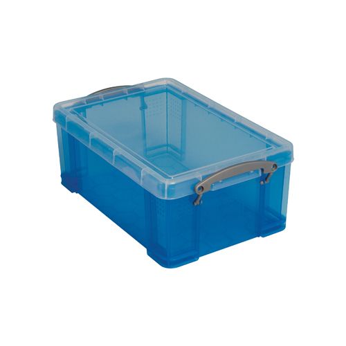 Really Useful Box Really Useful Box 9 liter, transparant blauw