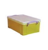 Really Useful Box Really Useful Box 9 liter, transparant geel