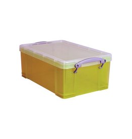 Really Useful Box Rub 9L Transparant Geel [1st]