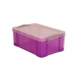 Really Useful Box Really Useful Box opbergdoos 9 liter, transparant paars