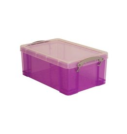 Really Useful Box Really Useful Box opbergdoos 9 liter, transparant paars