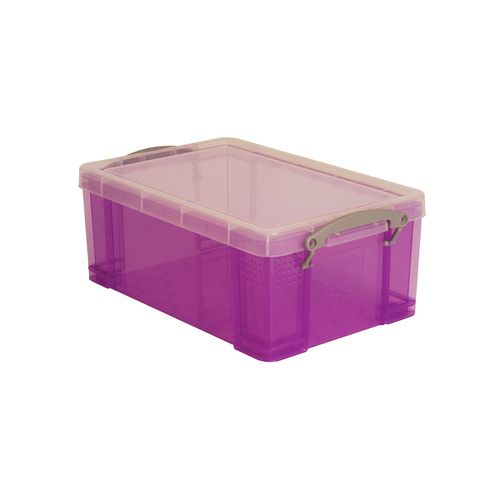 Really Useful Box Really Useful Box opbergdoos 9 liter, transparant paars