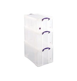 Really Useful Box Really Useful Box, actiepakket: 2 x 84 liter + 1 x 64 liter, transparant