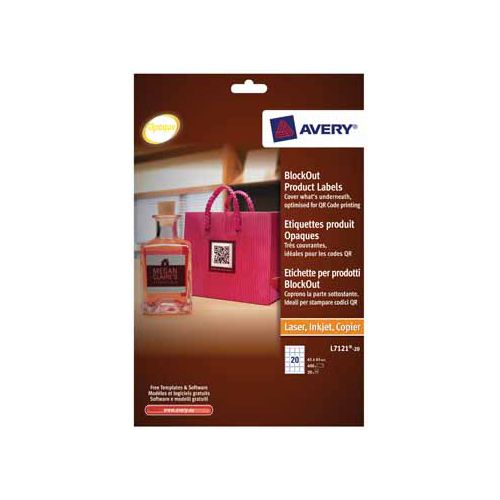 Avery Avery printbare QR-etiketten ft 45 x 45mm (b x h), 400 stuks