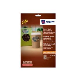 Avery Avery L7103-20 productetik 63,5x42,3mm 360 etik kraft ovaal